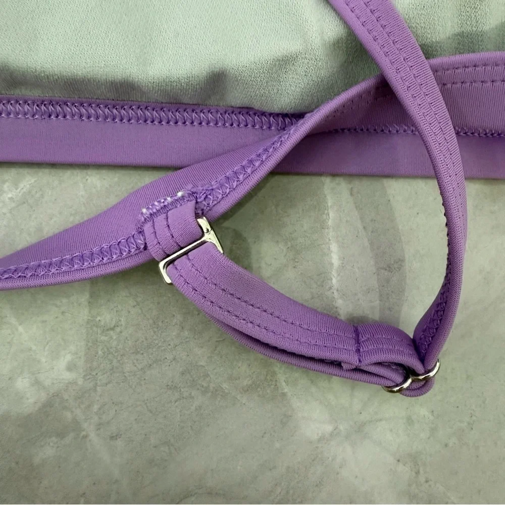 Women’s Speedo Triangle Bikini Top Adjustable Straps UPF 50+ Removable Pads XL